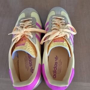 Adidas Women's Gray and Pink Sneakers